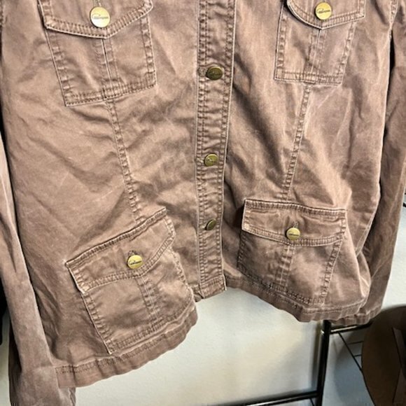 BUNDLE 3 FOR $18 Womens Brown Jacket Large Button Up Four Pocket Western - Picture 11 of 13